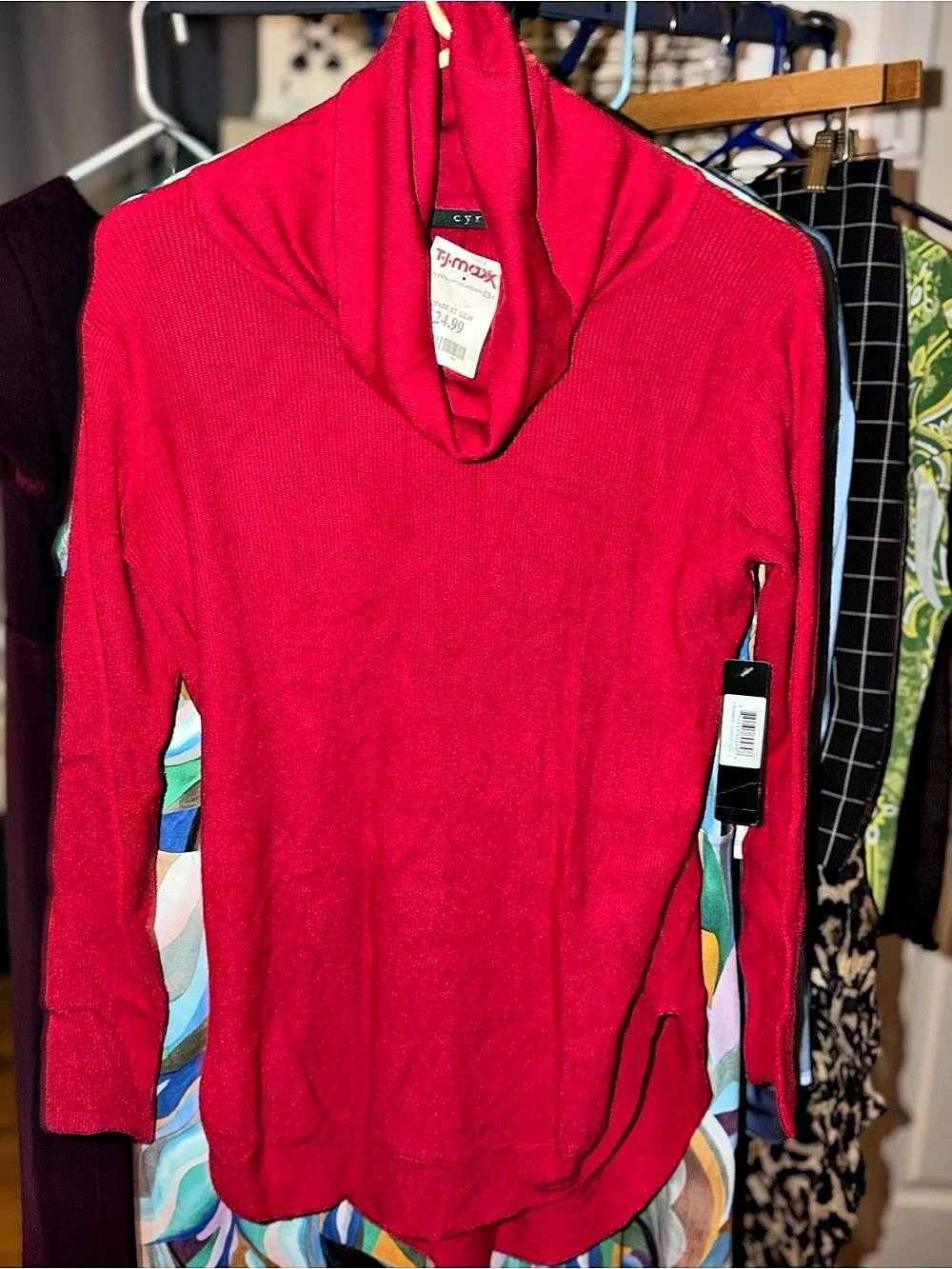 Cyrus Cowl Neck Sweater in Pink Size Large NWT